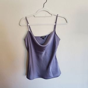 silver cowl neck cami